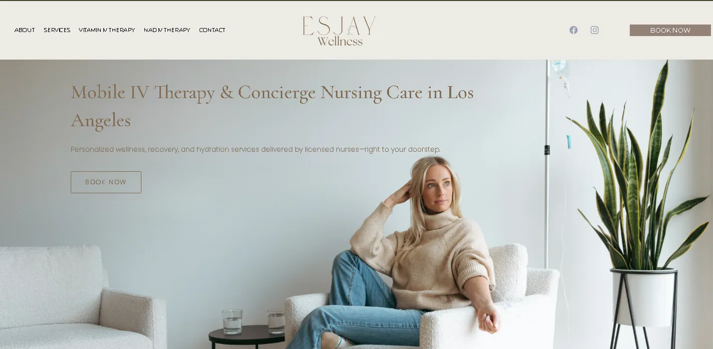 Esjay Wellness homepage