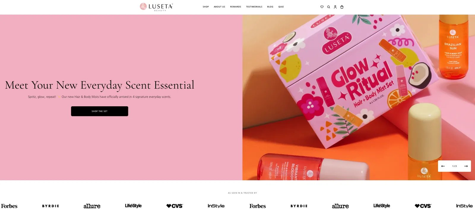 Luseta Beauty homepage