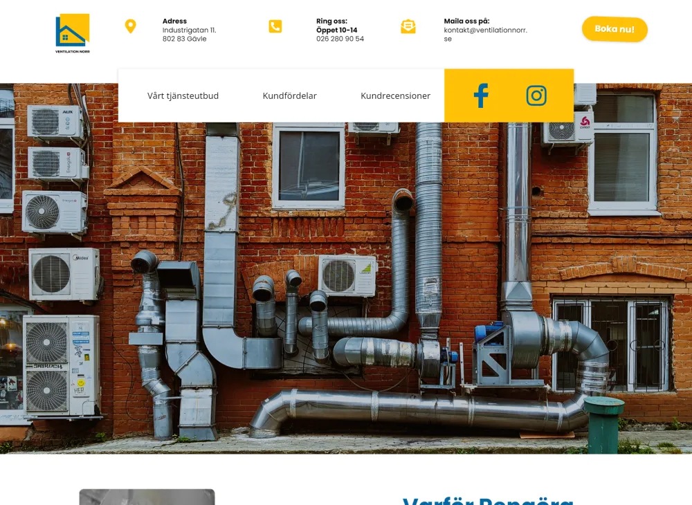Ventilation Norr Service Funnel
